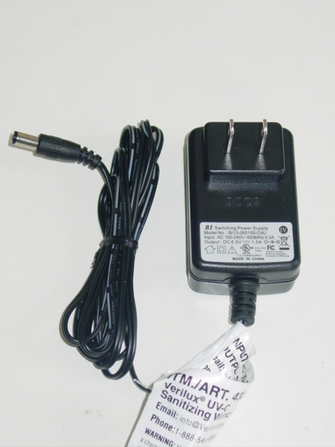 BI BI13-065150-CDU Verilux UV-C AC Adapter 6.5V 1.5A BI13065150CDU